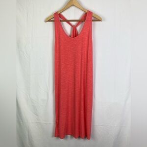 Saturday Sunday Anthropologie Medium Pink Coral Knit Sleeveless Beach Tank Dress